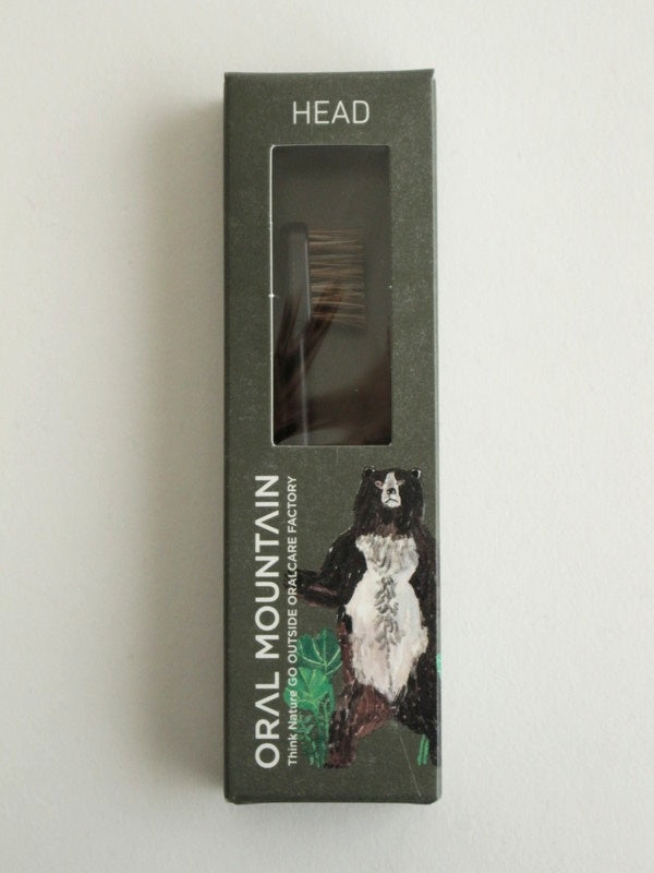 歯ブラシHEAD HYBRID BAMBOO 花馬毛 #ブラック [OM-HB-BLK-03]｜ORAL MOUNTAIN