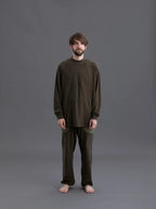 SKIN WARM MOCKNECK LONG T-SHIRT #KHAKI｜PAPERSKY WEAR