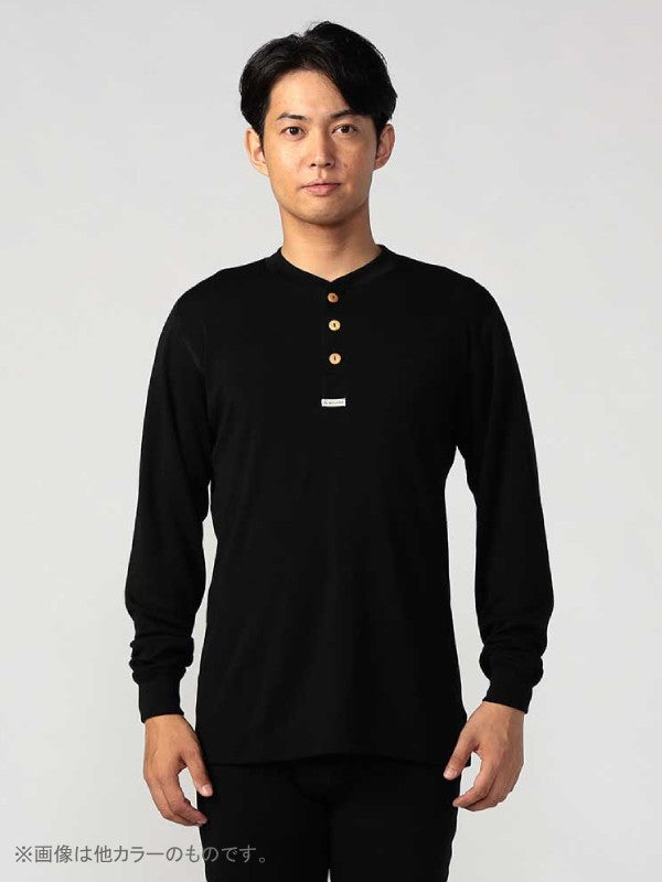 Warmwool Grandad Shirt [M] #Beige Melange [101717]｜ACLIMA