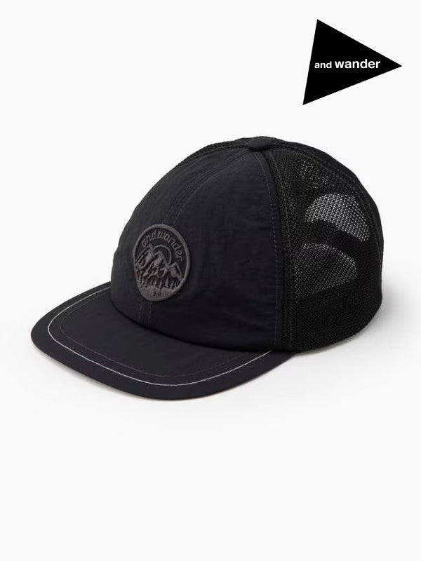 back mesh cap #010/black [4986310]｜and wander