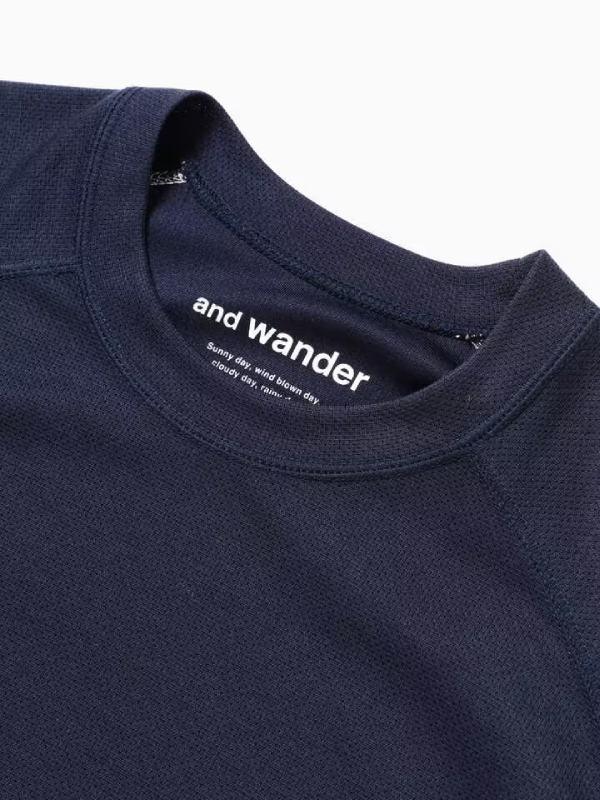 Women's power dry jersey raglan SS T #120/navy [4164135]｜and wander