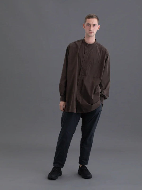 RELAX CAVE TYPEWRITER LONG BIG SHIRT #BROWN [PS232016]｜PAPERSKY