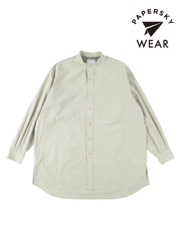 RELAX CAVE TYPEWRITER LONG BIG SHIRT #LIGHT KHAKI [PS232016]｜PAPERSKY WEAR