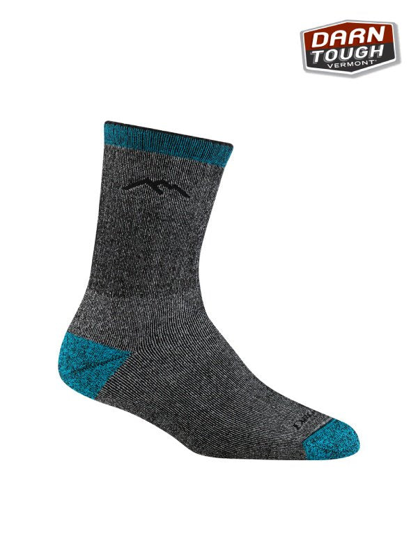 Women's Mountaineering Micro Crew Heavyweight Hiking Sock #Midnight [19444019003003]｜DARN TOUGH