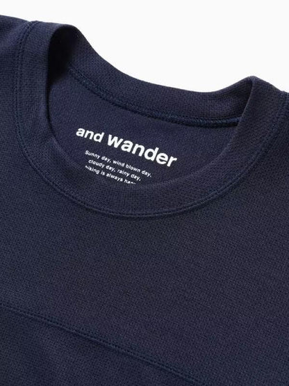 Women's power dry jersey SS T #120/navy [4164137]｜and wander