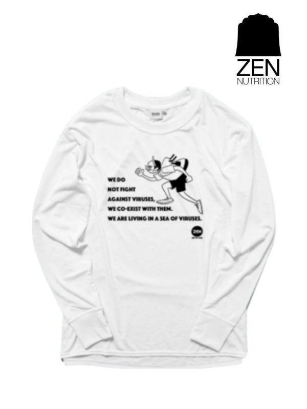 HANAI×ZEN BRING Sea of Viruses LONG T-Shirts 2023 #ホワイト｜ZEN NUTRITION