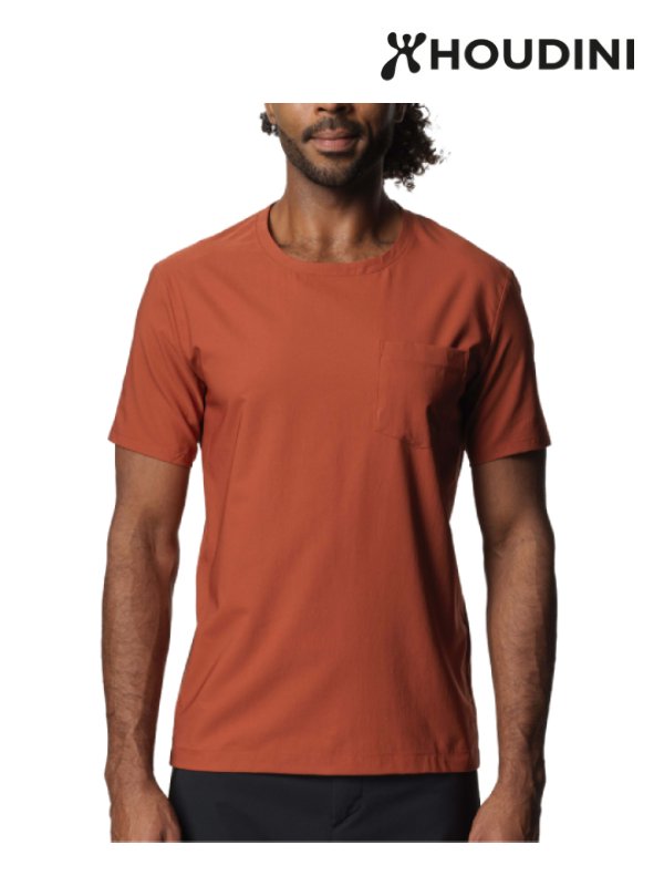 Men's Cover Tee #Mahogany Red [840018]｜HOUDINI
