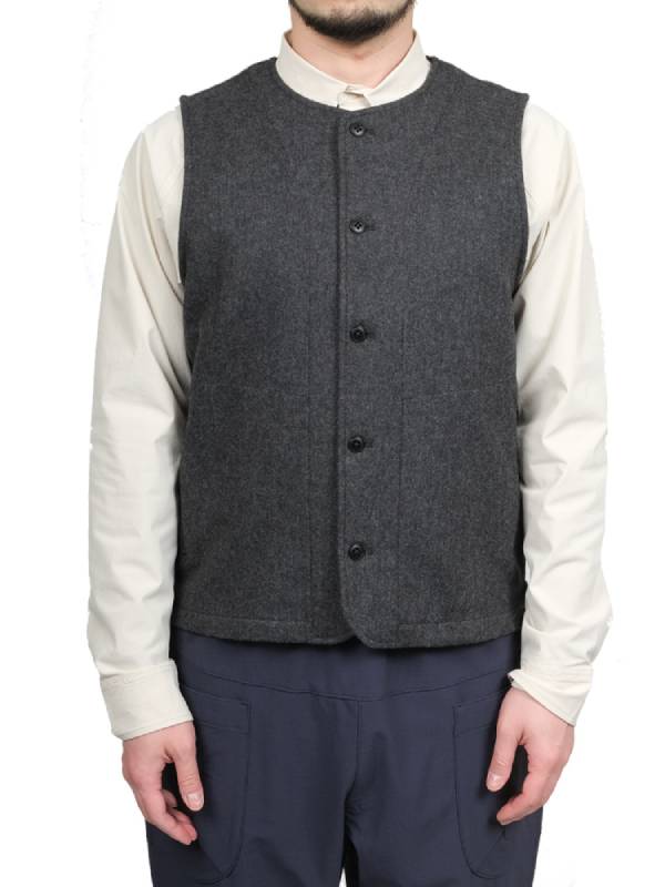 ウールのベスト #ケシズミイロ [021053]｜AXESQUIN