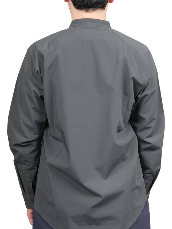 ソフトシェルのバンドカラーシャツ #ケシズミイロ [021055]｜AXESQUIN