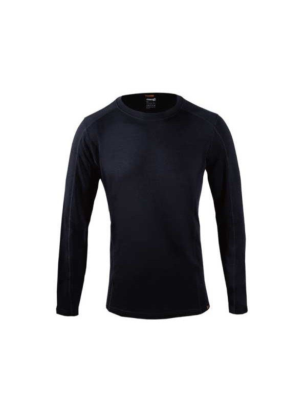 Men's baselayer LS midcrew neck top #Black [P68001]｜POINT6