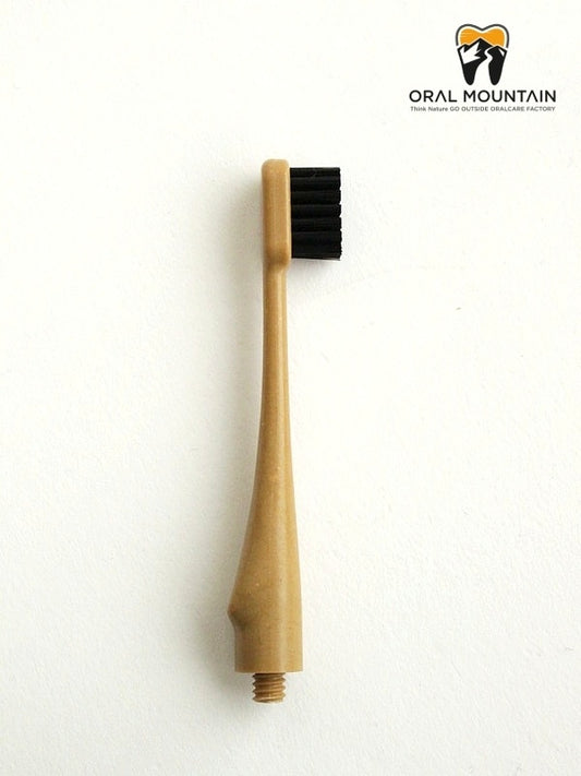 Toothbrush HEAD HYBRID BAMBOO Nylon #Sand | ORAL MOUNTAIN
