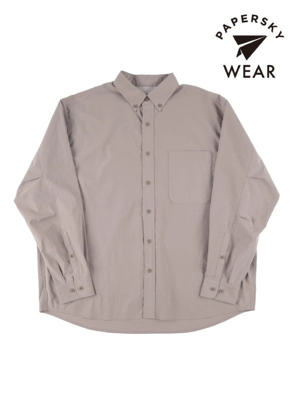 HIKE&BIKE CAVE TYPEWRITER BIG SHIRT #GRAYGE [PS231005]｜PAPERSKY WEAR –  moderate