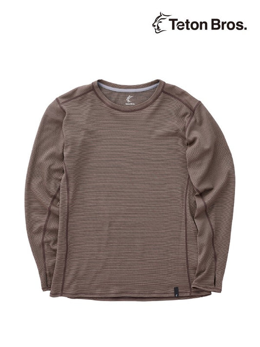 Axio 3D L/S Tee (Men) #Brown [TB233-71010] ｜Teton Bros.