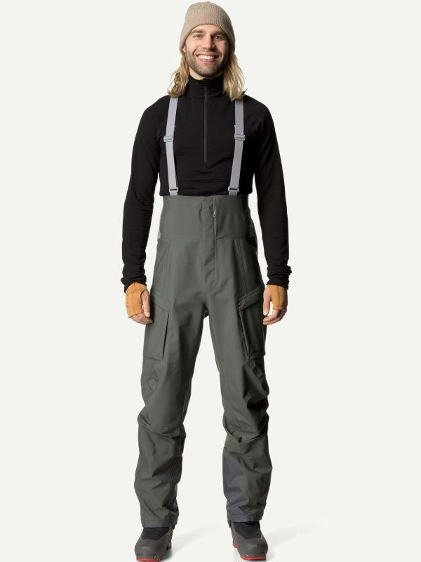 Men's Rollercoaster Bib Pants #Baremark Green [800062]｜HOUDINI