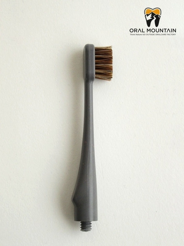 歯ブラシHEAD HYBRID BAMBOO 花馬毛 #グレー [OM-HB-GY-03]｜ORAL MOUNTAIN