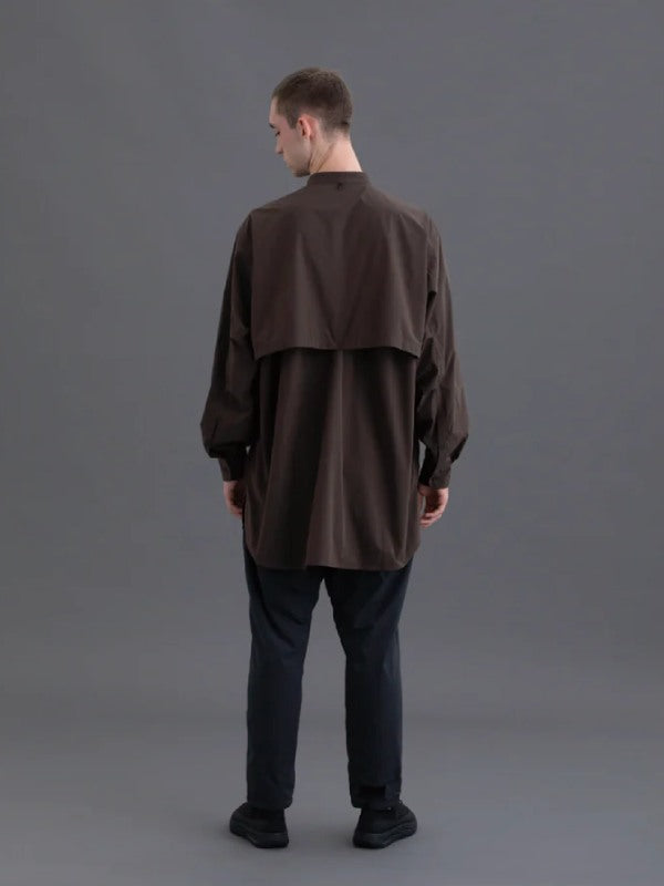 RELAX CAVE TYPEWRITER LONG BIG SHIRT #BROWN [PS232016]｜PAPERSKY