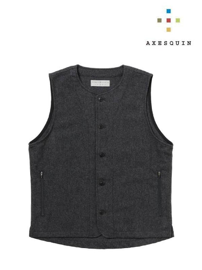Wool vest #poppy color [021053] | AXESQUIN