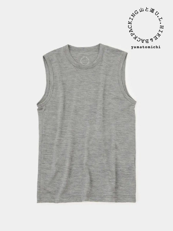 山と道｜ヤマトミチ M's 100% Merino Light Sleeveless #Green – moderate