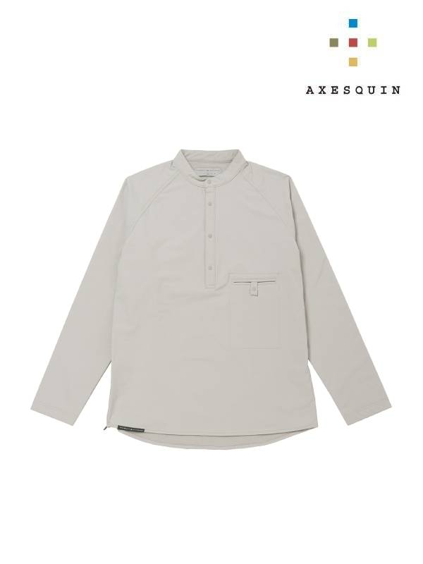 ソフトシェルフリースのプルオーバーシャツ #ハイジロ [021056]｜AXESQUIN