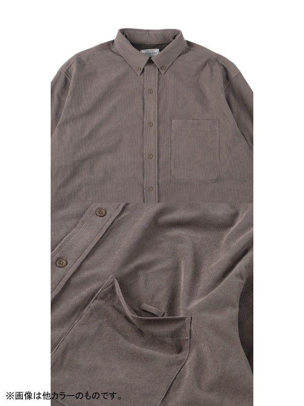 HIKE&BIKE CAVE CORDUROY BIG SHIRT #BLACK｜PAPERSKY WEAR