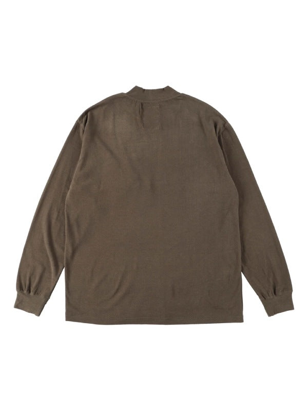 SKIN WARM MOCKNECK LONG T-SHIRT #KHAKI