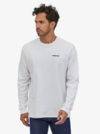 Men's Long Sleeved P-6 Logo Responsibili Tee #WHI [38518] ｜patagonia