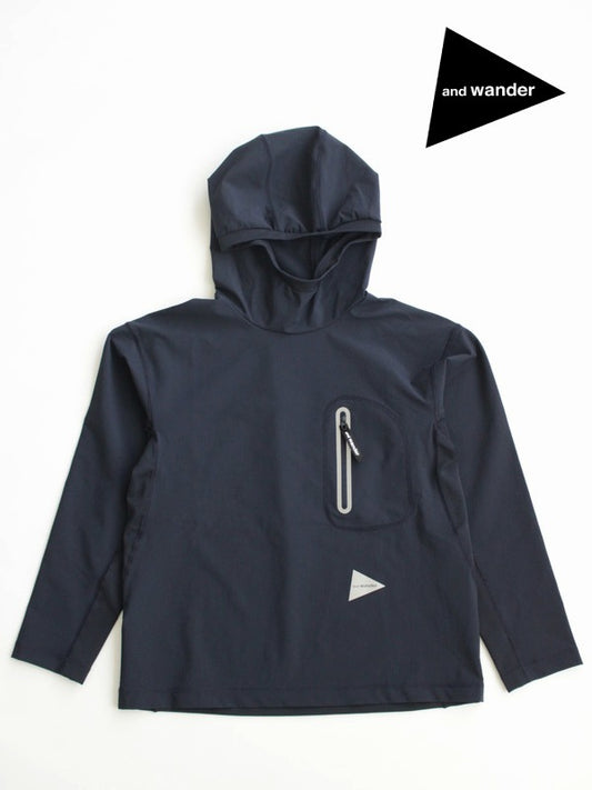 Women's hybrid warm pocket hoodie #navy [5743284074]｜and wander【TIME_SALE_and_wander/AXESQUIN】